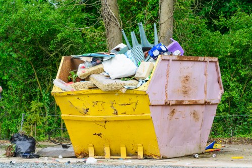 West London residential area with recycling bins